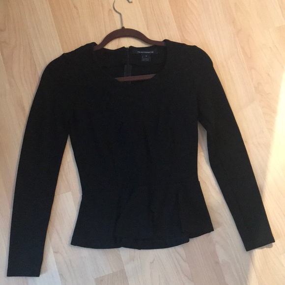 French Connection long sleeve peplum top - Picture 1 of 2